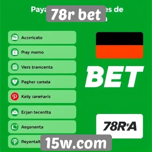 Métodos de pagamento aceitos na 78r bet